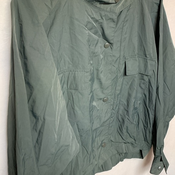 Prologue Sea Green Crop Utility Bomber Jacket - Picture 5 of 10